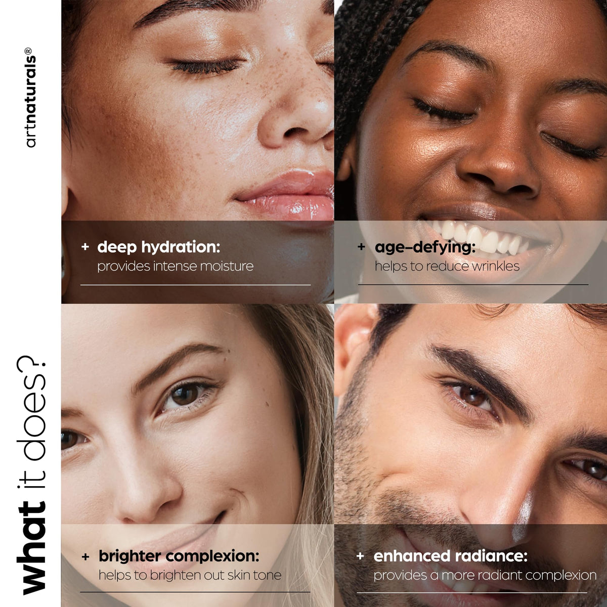 Artnaturals serum drop on hand demonstrating lightweight texture and hydration