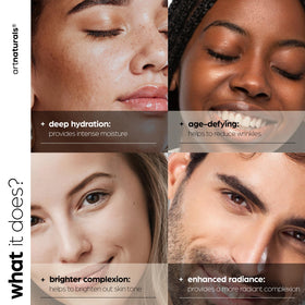 Artnaturals serum drop on hand demonstrating lightweight texture and hydration