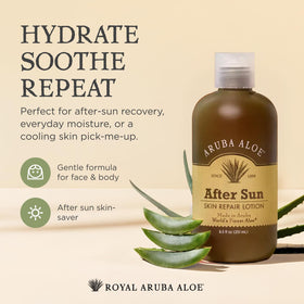 ARUBA ALOE 2 oz tube held in hand showing compact travel-friendly size and convenience