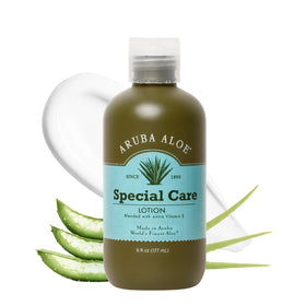ARUBA ALOE front bottle showing 6 oz packaging and travel-friendly design