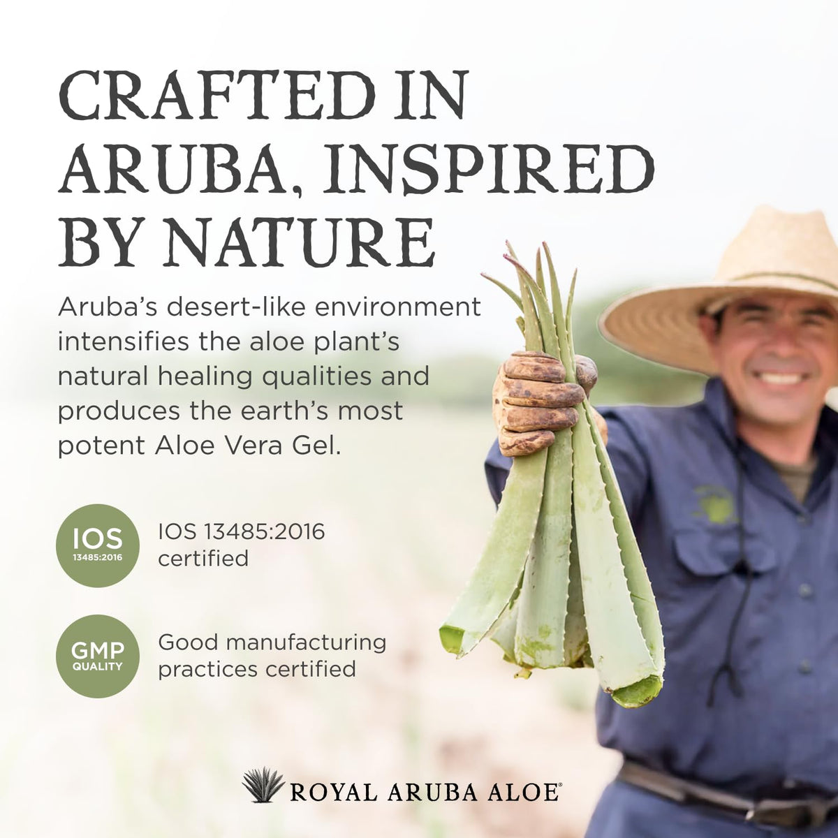 ARUBA ALOE applied to hands demonstrating soothing hydration benefit