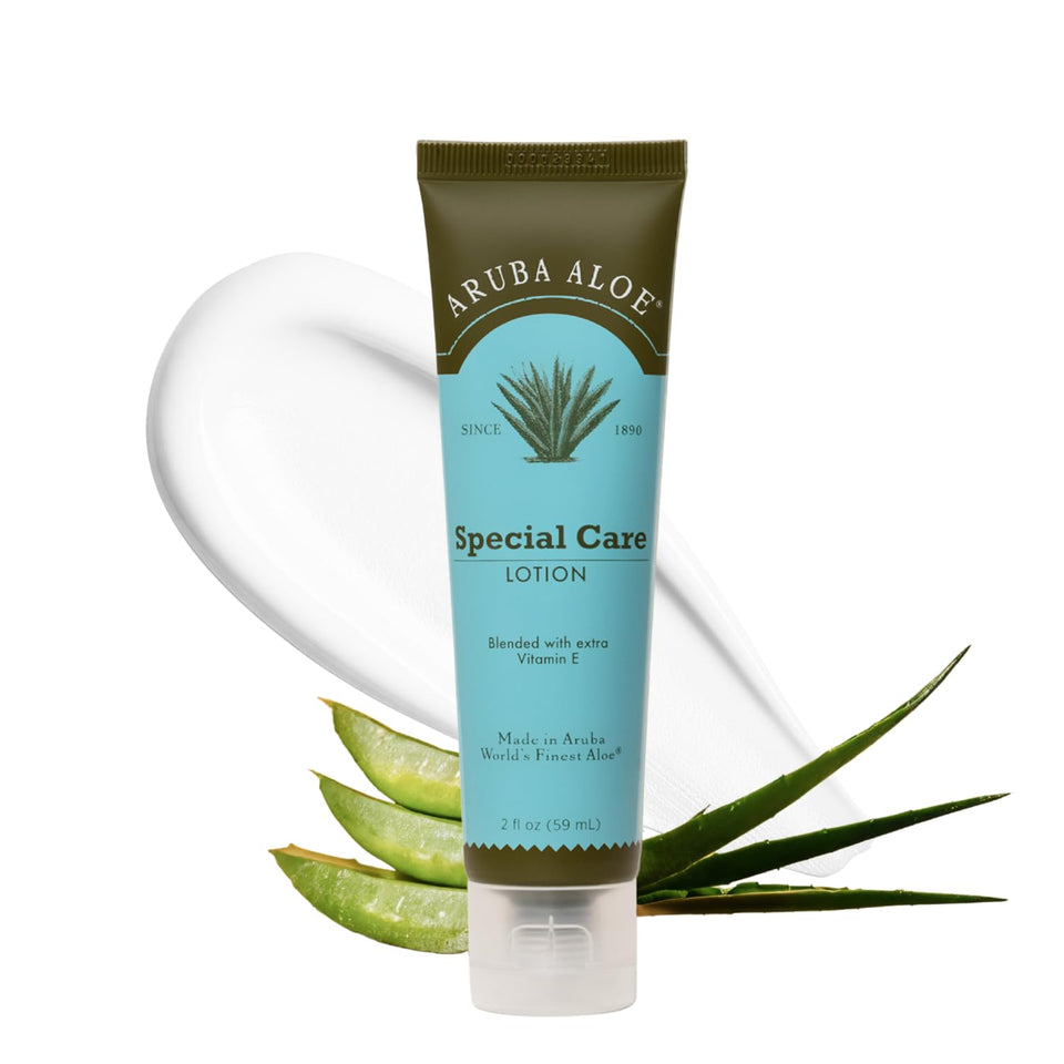 Aruba Aloe front tube view showing compact 2 oz design and branding