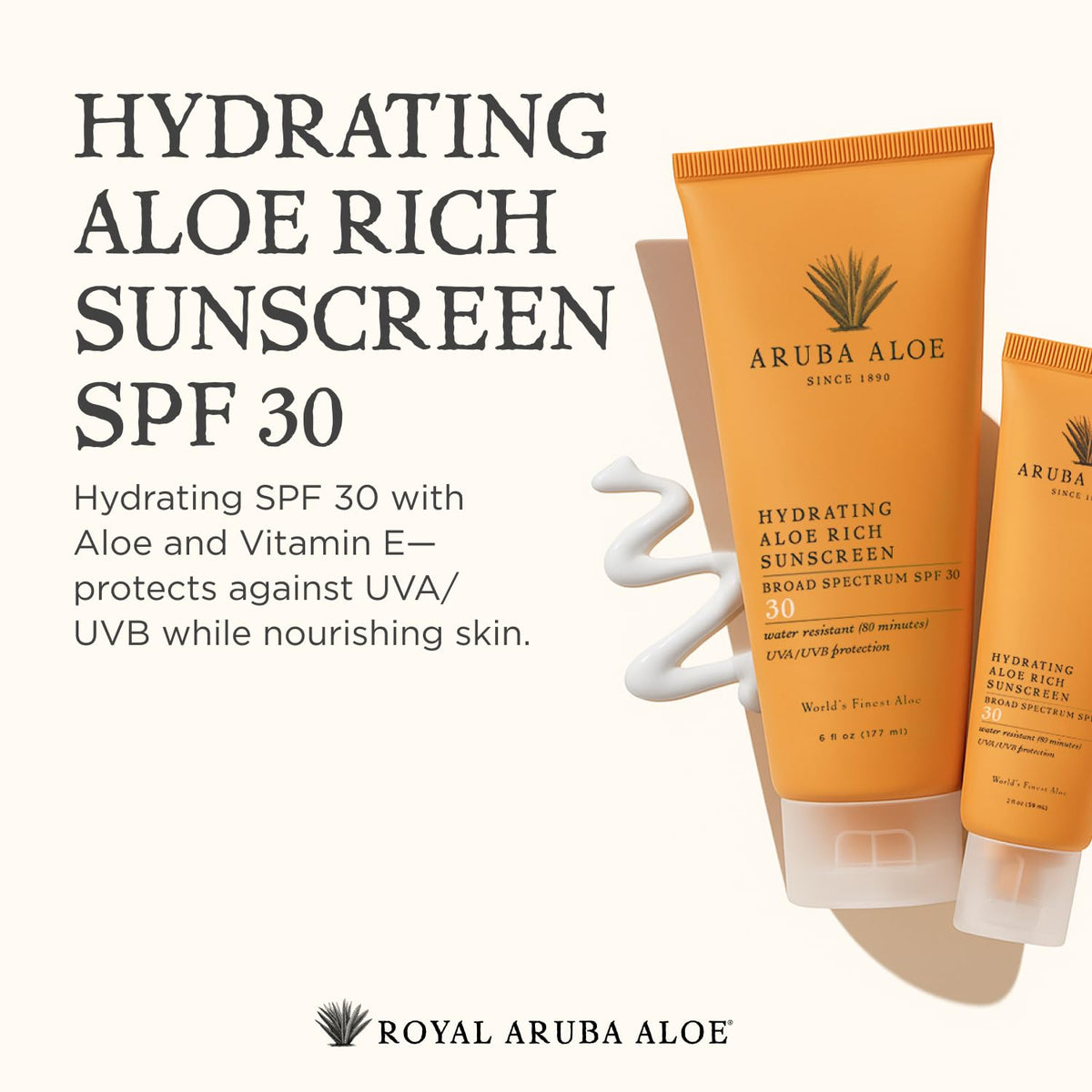 Aruba Aloe creamy lotion texture close-up demonstrating easy spread