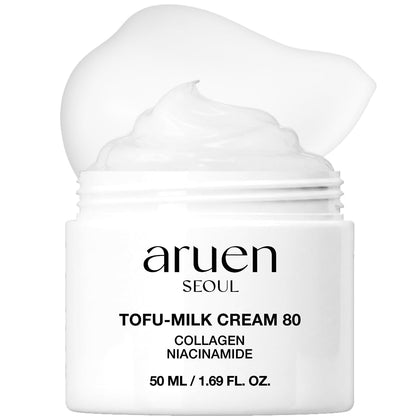 aruen jar front view showing clean label and compact 50ml size benefit: easy countertop storage