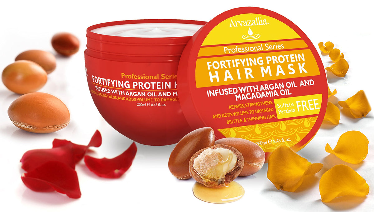 Arvazallia hair mask applied in shower demonstrating deep conditioning benefit