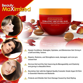 Arvazallia ingredient label with argan visuals highlighting nourishment
