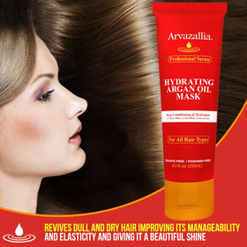 Arvazallia mask applied in hair demonstrating detangling and moisture
