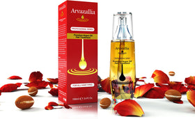 Arvazallia pump dispensing silky argan formula for easy measured use