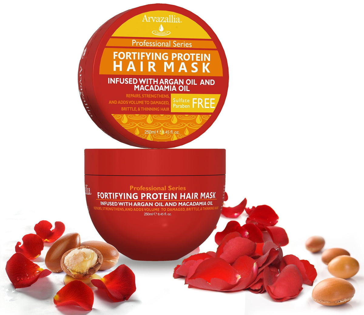 Arvazallia jar in hand showing product size and easy at-home professional treatment