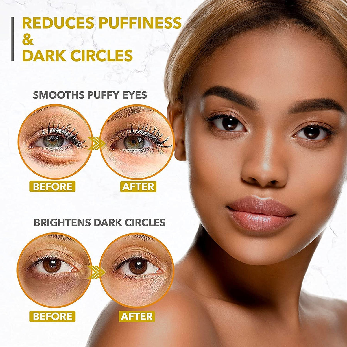 Arvesa application under-eye in use demonstrating quick refresh