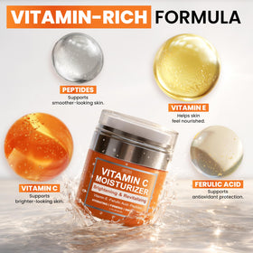 Arvesa ingredient focus on vitamin C and ferulic acid, highlighting antioxidant benefit