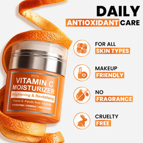 Arvesa moisturizer on bathroom counter as part of morning routine for daily use