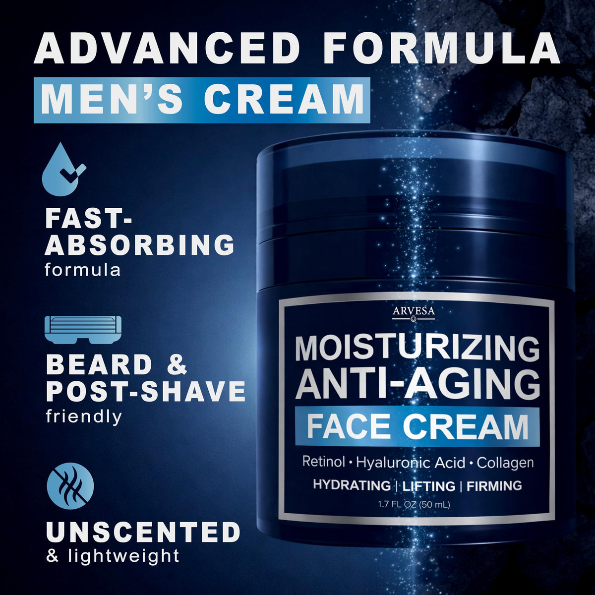Arvesa on bathroom shelf as part of nighttime routine for restorative care