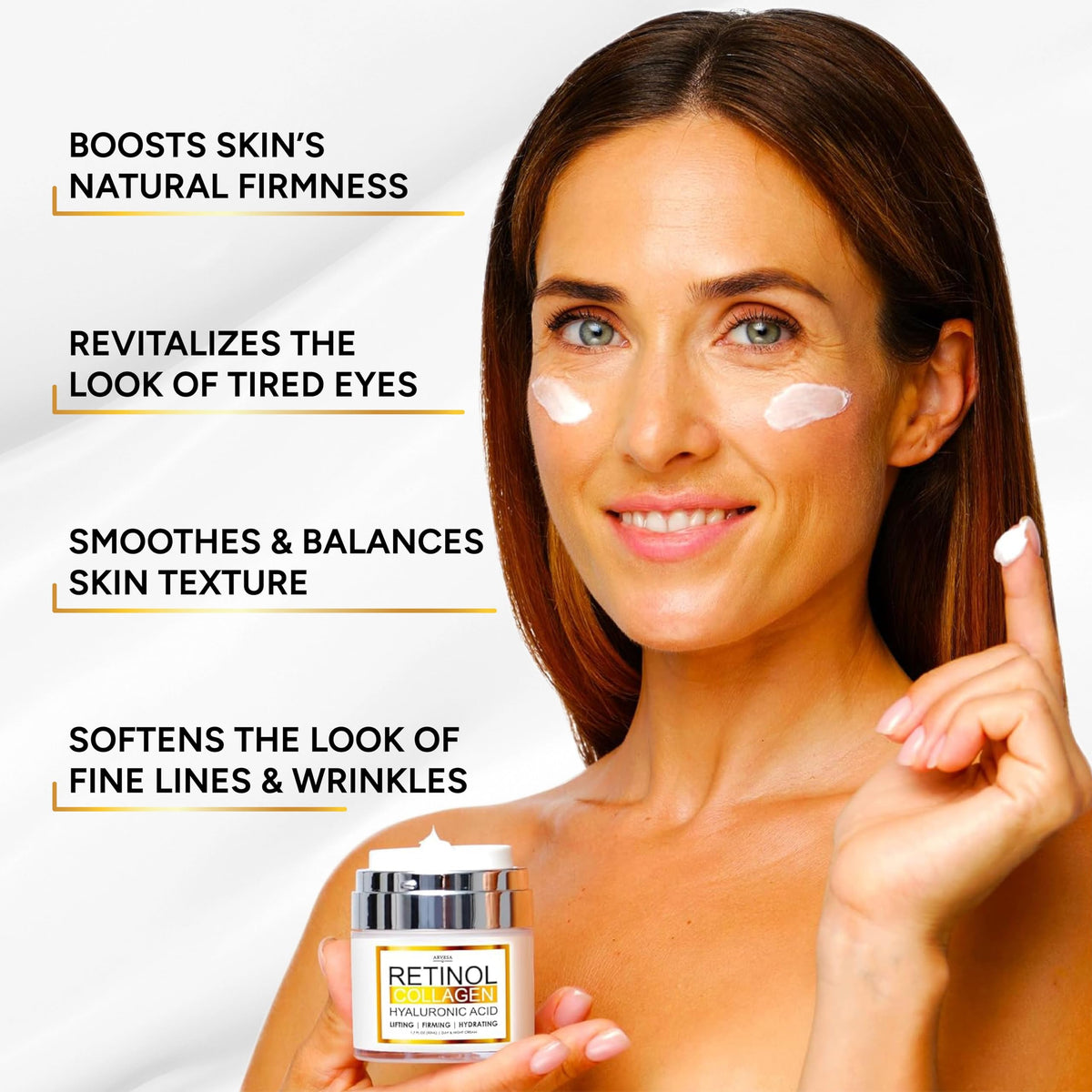 Arvesa open jar close-up texture illustrating smooth, hydrating formula