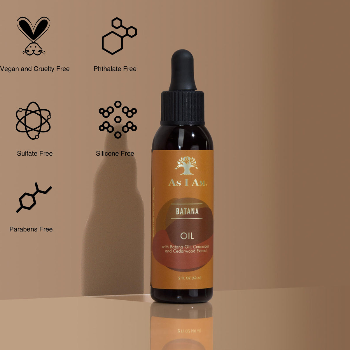 As I Am Batana Oil on bathroom shelf lifestyle shot suggesting daily routine benefit