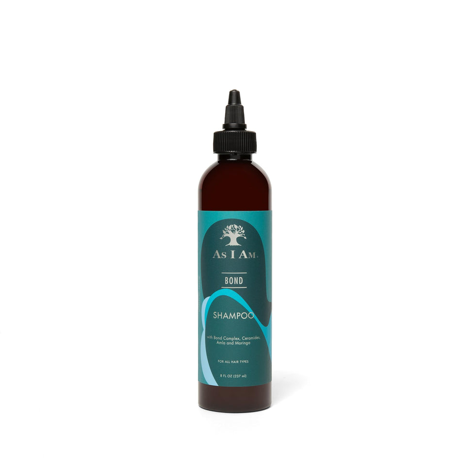 As I Am bottle front view showing label and 8 oz size for easy identification