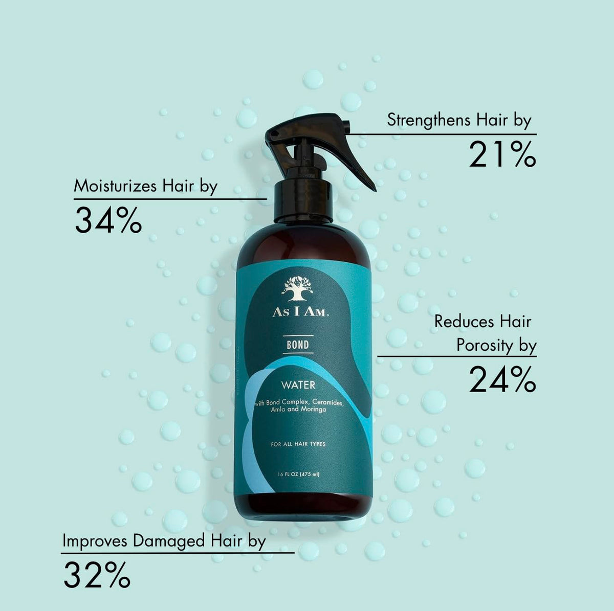 As I Am spray nozzle producing fine mist for even application and lightweight hydration