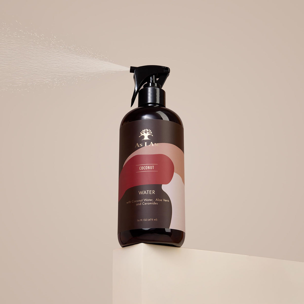 As I Am texture droplet on palm showing lightweight non-greasy hydration