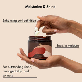 As I Am jar held in hand for size comparison demonstrating generous 16 ounce supply