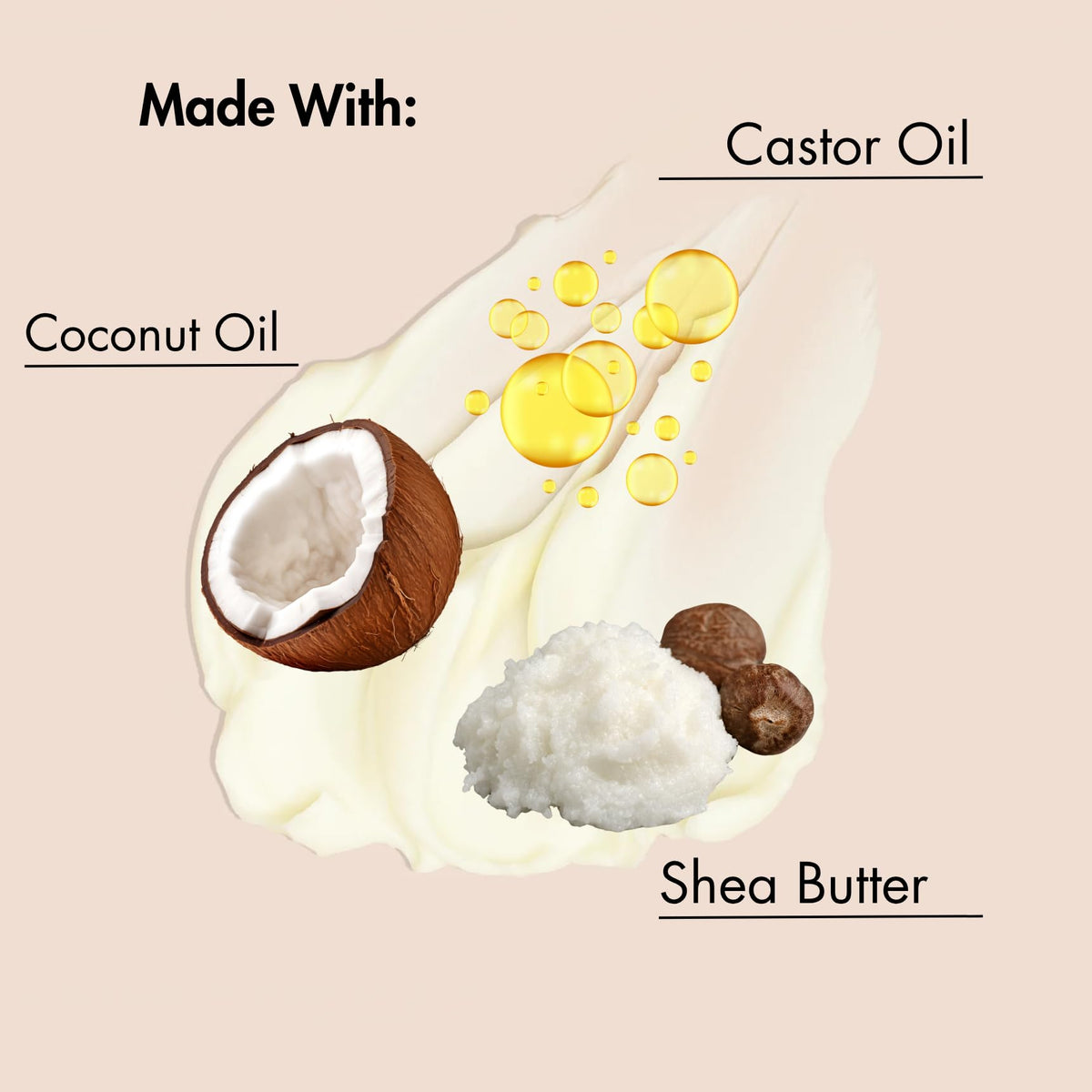 As I Am ingredients panel close-up highlighting panthenol and moisturizing butters