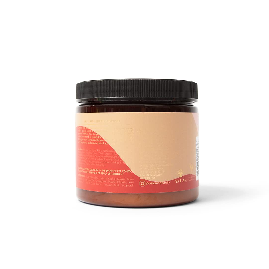 As I Am close-up of creamy co-wash texture highlighting rich conditioning feel and slip