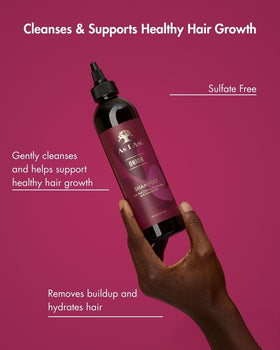 As I Am ingredient close-up showing red onion extract and ceramides benefits