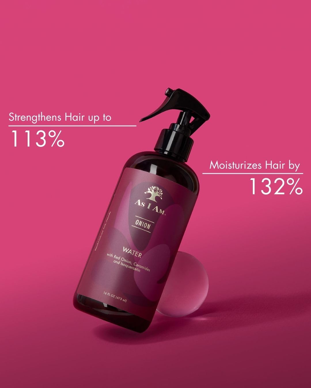 As I Am mist spraying to show lightweight hydration and ease