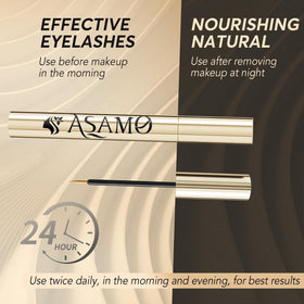 ASAMO small serum drop on fingertip showing lightweight texture and fast absorption benefit