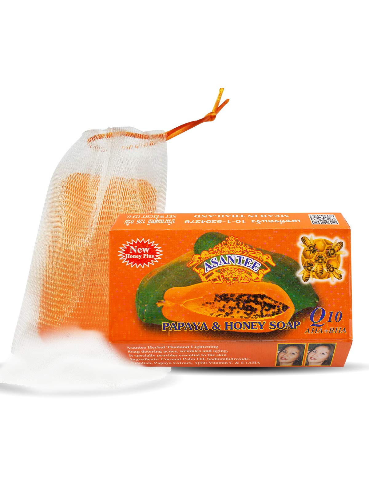 ASANTEE front packaging showing bar and labeling benefits
