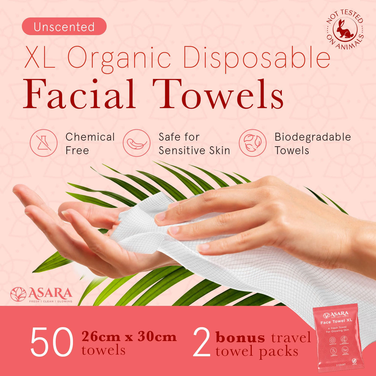 ASARA NEW YORK towel on bathroom vanity in lifestyle scene suggesting daily use