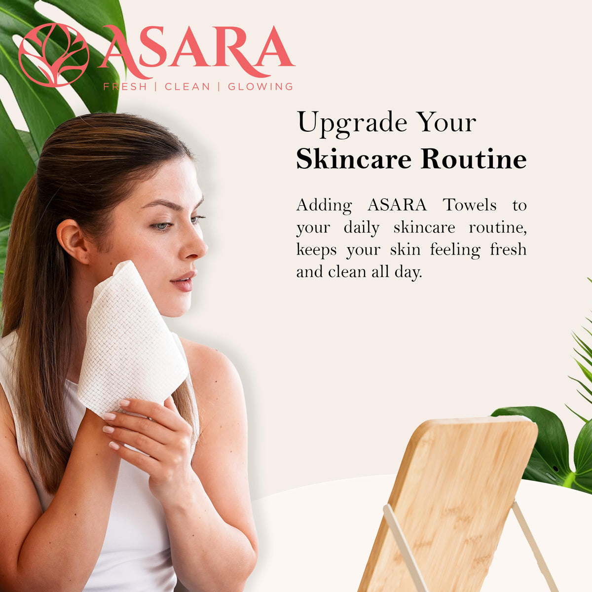 ASARA NEW YORK close-up of towel texture illustrating soft absorbent plant-based fibers