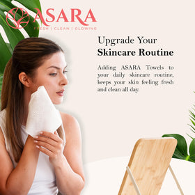ASARA NEW YORK close-up of towel texture illustrating soft absorbent plant-based fibers