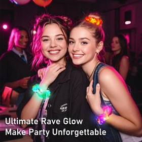 asawira lit scrunchie glowing in darkness for visible festival effect