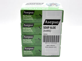Asepso aloe leaf and soap composition showing soothing benefit