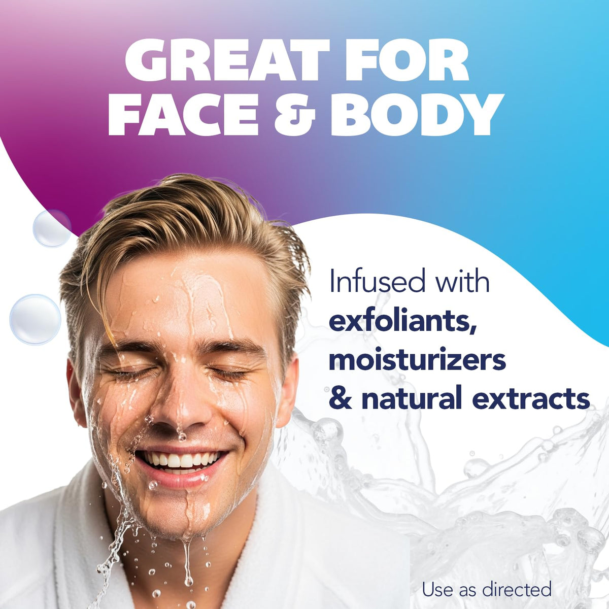 Asepxia baking soda bar lather on hand illustrating purifying action and refreshed skin