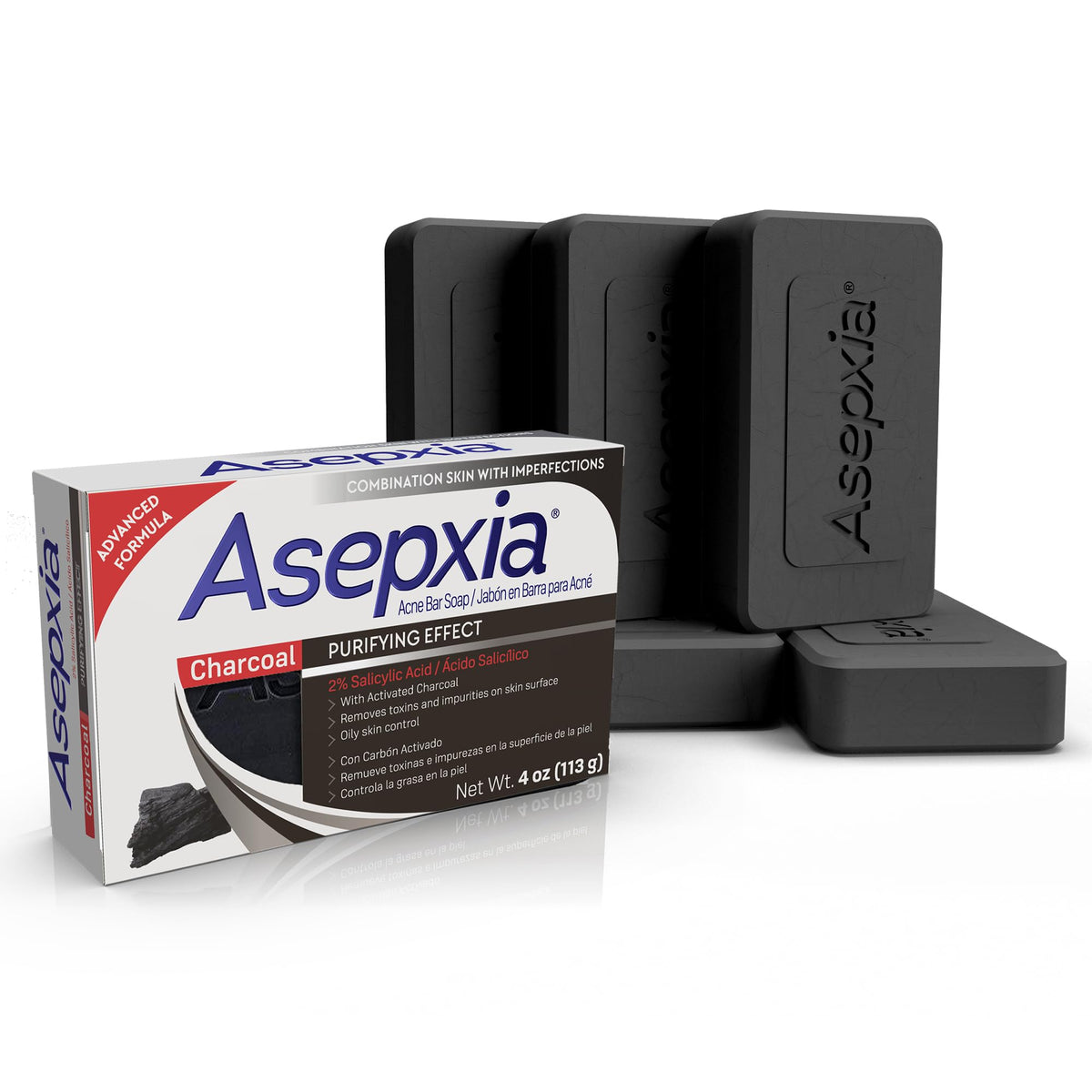 Asepxia front packaging showing product name and acne benefits