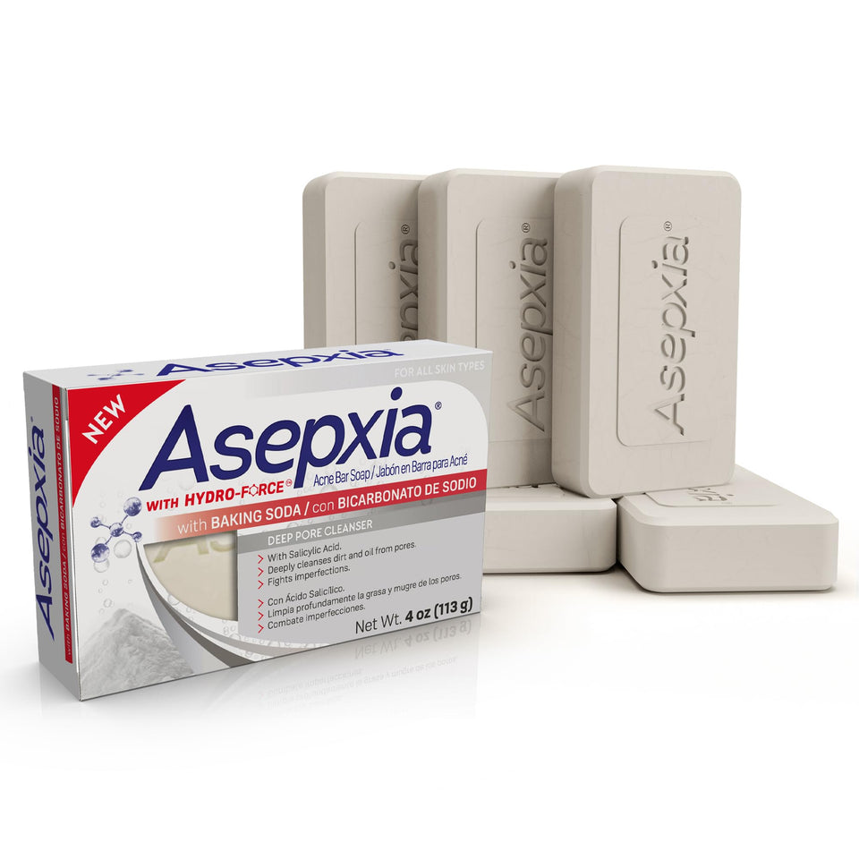 Asepxia front packaging showing acne treatment benefits and clear labeling