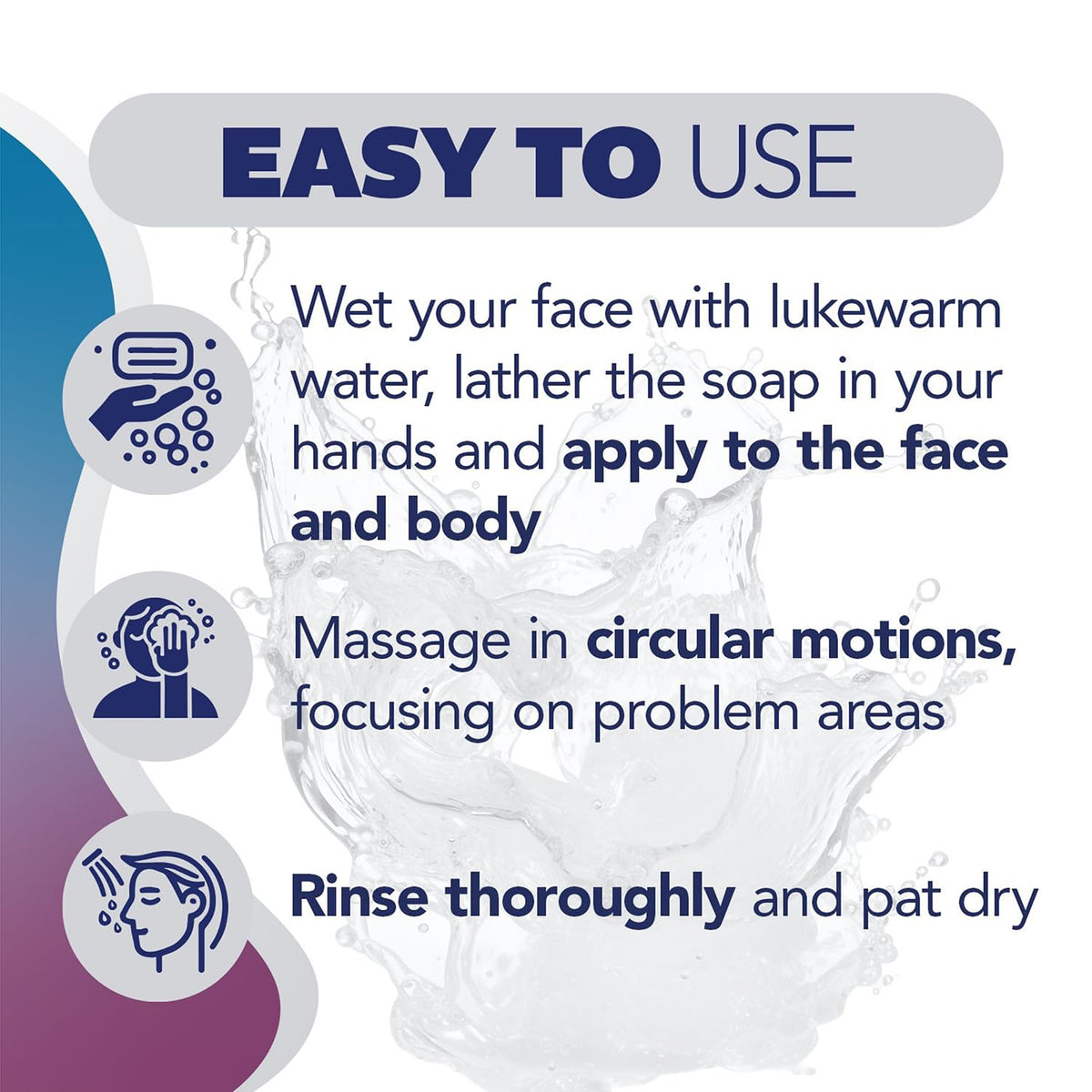 Asepxia bar beside baking soda powder illustrating cleansing boost