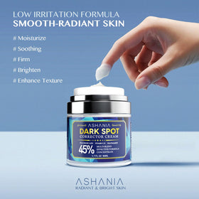 ashania application on face demonstrating targeted spot treatment use