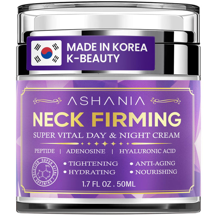 Ashania front jar showing label and compact neck cream packaging benefit visible branding