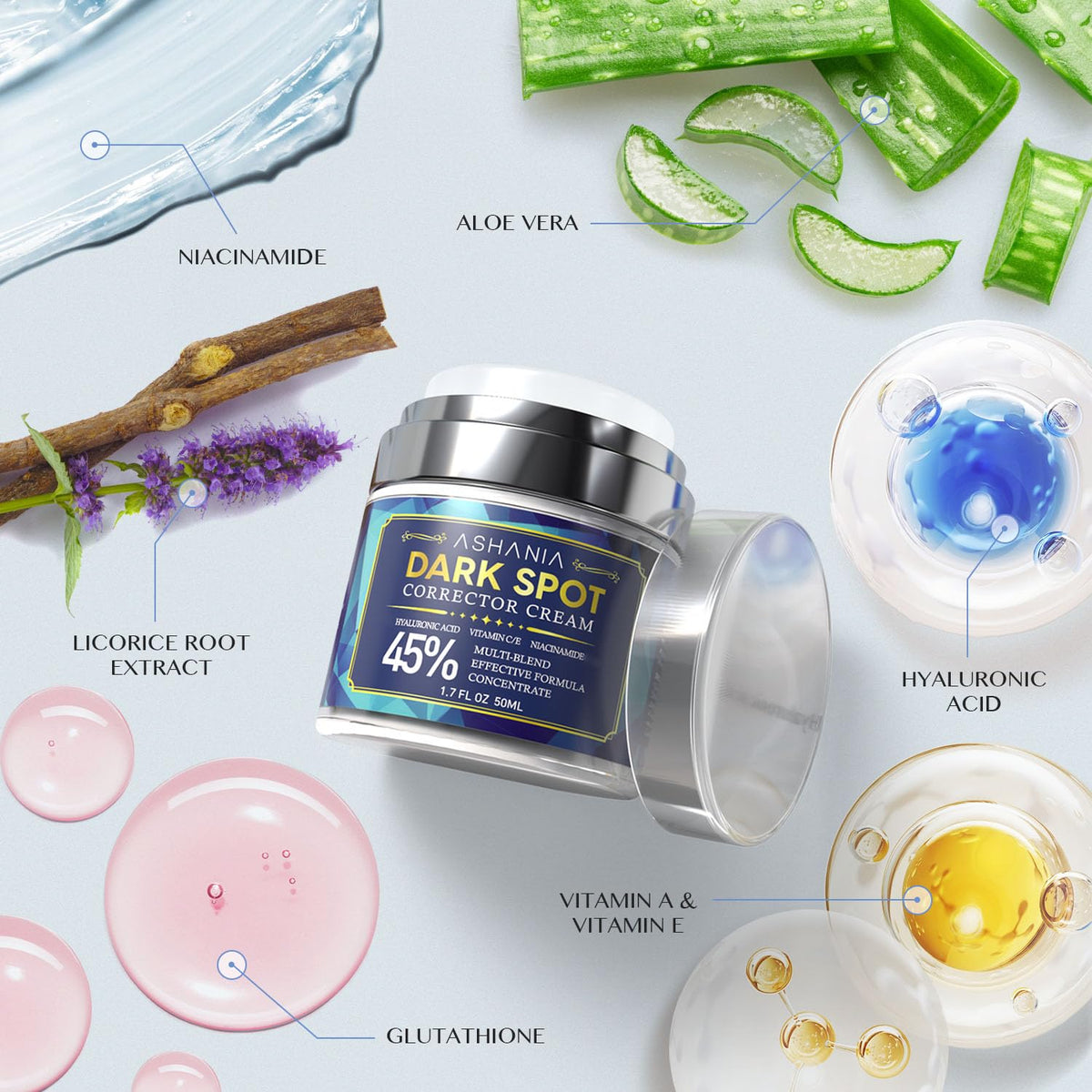 ashania serum texture drop highlighting lightweight, fast-absorbing finish