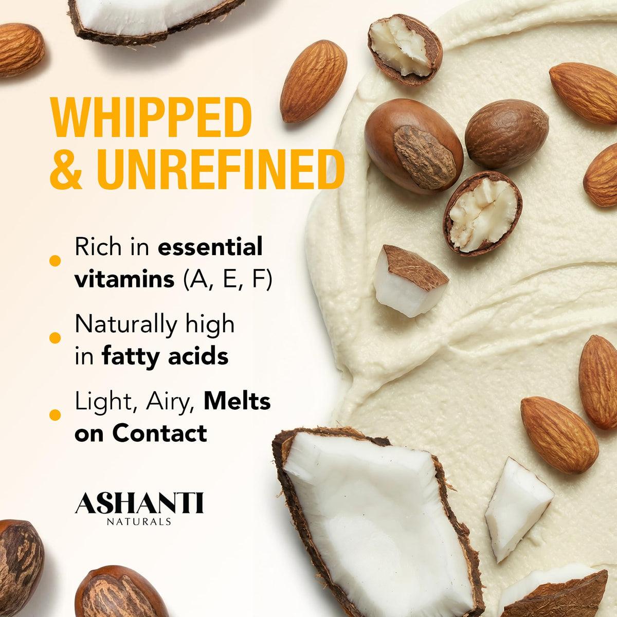 Ashanti Naturals close-up whipped texture illustrating light feel and glide