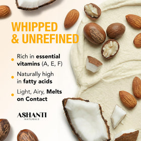Ashanti Naturals close-up whipped texture illustrating light feel and glide