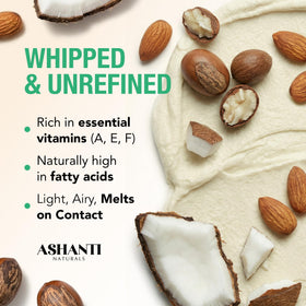 Ashanti Naturals coconut and almond oil close-up showing conditioning ingredients
