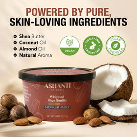 Ashanti Naturals whipped shea texture close-up illustrating light absorbency