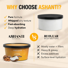 Ashanti Naturals size comparison 8 oz jar showing value and portability benefit