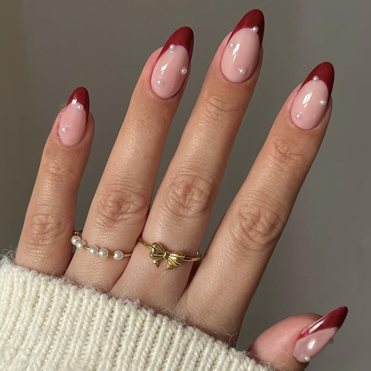 Ashowner worn nails in lifestyle setting showcasing event-ready look