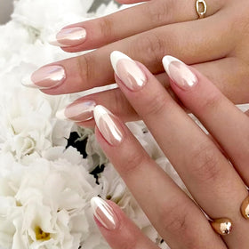 Ashowner scale comparison on a hand showing nail size options and natural-looking fit