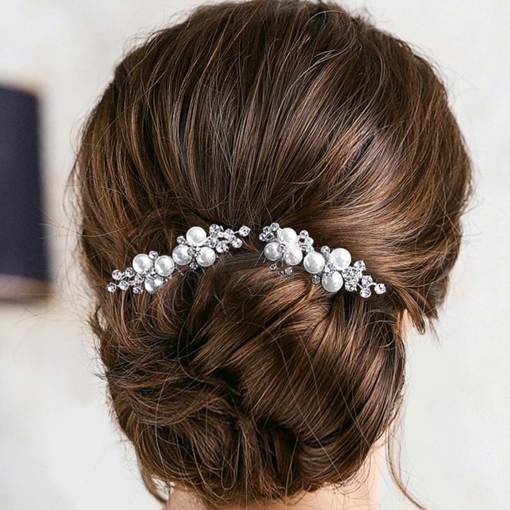 Asooll gold comb placed in styled hair showing elegant bridal finish