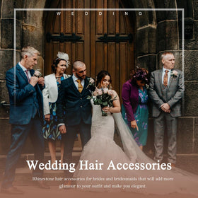 Asooll gold combs in bridal setting displaying romantic wedding styling